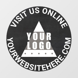 Logo Chalkboard Round Jouw tekst Aangepaste winkel Raamsticker