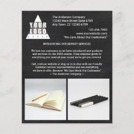 Logo Chalkboard Stylish Creëer Your Ewn 2 Foto Flyer