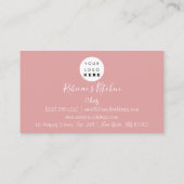 Logo Chef Restaurant Stylish Knifes Roos Visitekaartje (Achterkant)