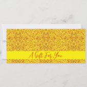 Logo & Chic Script, Gold Zakelijk Cadeaubon (Achterkant)