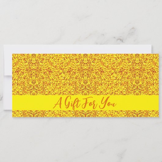 Logo & Chic Script, Gold Zakelijk Cadeaubon (Achterkant)
