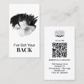 *~* Logo Chiropractor Chiropractic Spa Foto QR Visitekaartje (Voorkant / Achterkant)