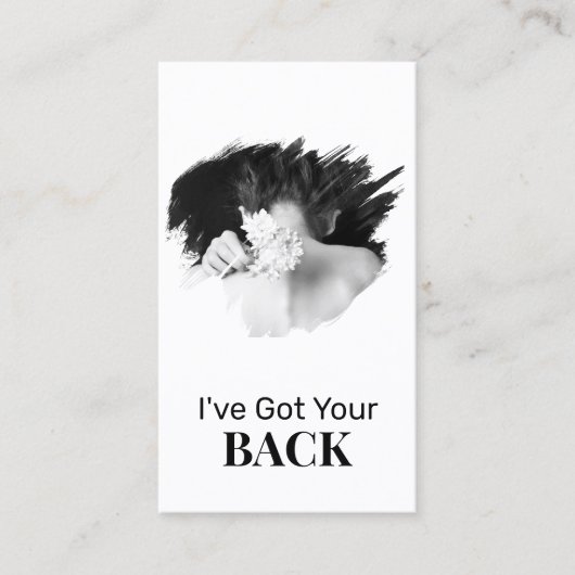 *~* Logo Chiropractor Chiropractic Spa Foto QR Visitekaartje (Voorkant)