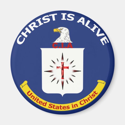 Logo CIA: "Christus is levend" Magneet (Voorkant)