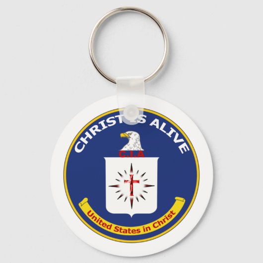Logo CIA: "Christus is levend" Sleutelhanger (Voorkant)