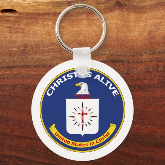Logo CIA: "Christus is levend" Sleutelhanger (Voorkant)