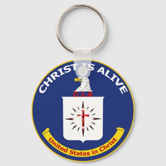 Logo CIA: "Christus is levend" Sleutelhanger (Voorkant)