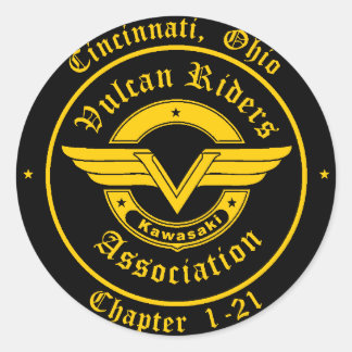 Logo - Cincinnati Vulcan Riders Ronde Sticker