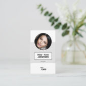 Logo Circle Lijst Classic Werkzoekende Classy Clea Visitekaartje (Staand voorkant)