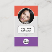 Logo Circle Lijst Classic Werkzoekende Creative Pi Visitekaartje (Voorkant)