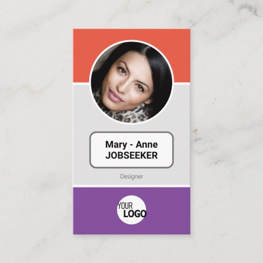 Logo Circle Lijst Classic Werkzoekende Creative Pi Visitekaartje (Voorkant)