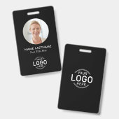 Logo Circle Photo Modern Eenvoudig Minimalistisch  Badge (Voor- en achterkant)