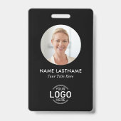 Logo Circle Photo Modern Eenvoudig Minimalistisch  Badge (Voorzijde)