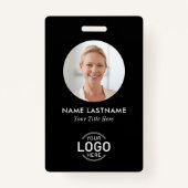 Logo Circle Photo Modern Eenvoudig Minimalistisch  Badge (Voorkant)