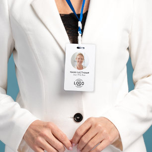 Logo Circle Photo Simple Minimalist Clean White Badge