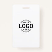 Logo Circle Photo Simple Minimalist Clean White Badge (Achterkant)