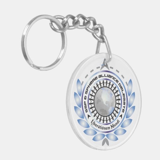 Logo Circulaire Sleutelhanger met aanpasbare rug (Voorkant Links)