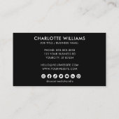 Logo Cirkel Professionele zwarte witte sociale med Visitekaartje (Achterkant)