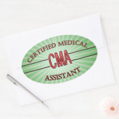 LOGO CMA-GECERTIFICEERDE MEDISCHE HULP OVALE STICKER (Envelop)