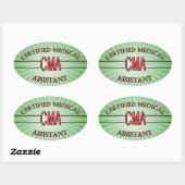 LOGO CMA-GECERTIFICEERDE MEDISCHE HULP OVALE STICKER (Vel)