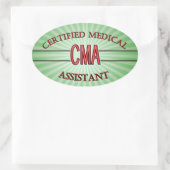 LOGO CMA-GECERTIFICEERDE MEDISCHE HULP OVALE STICKER (Tas)
