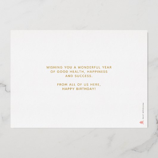 Logo Colorful Candles Business Birthday Gold Kaart (Achterkant)