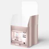 Logo Company Name ATM Bank Roos Roze Verpakking Bedankdoosjes (Geopend)