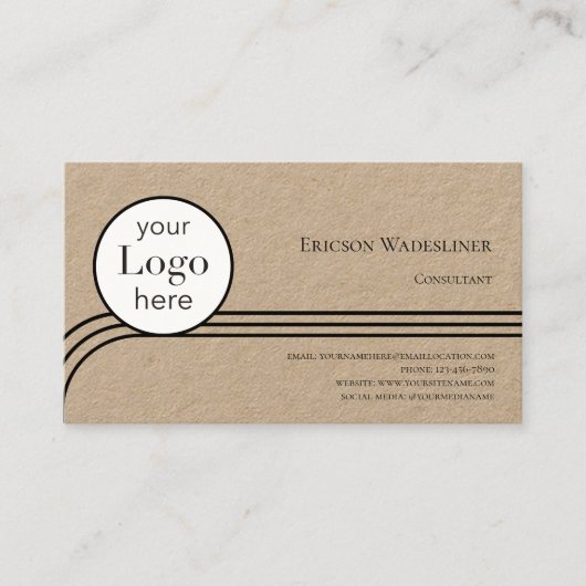 Logo consultant Kraft Paper Visitekaartje (Voorkant)