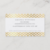 LOGO cool rustiek patroon gouden folie embleem ach Visitekaartje (Achterkant)