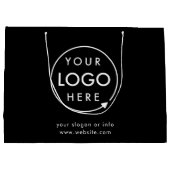 Logo Corporate | Black Company Minimalistisch Groot Cadeauzakje (Achterkant)