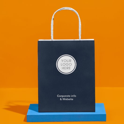 Logo Corporate Company Blue Minimalist Medium Cadeauzakje