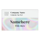Logo Corporate Holografisch Modern Eenvoudig Groot Naambadge (Voorkant)