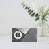 Logo Corporate Modern Metal Visitekaartje (Staand voorkant)