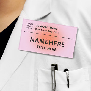 Logo Corporate Modern Peachy Roze Aura Titel Naambadge