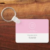 Logo Corporate Pink Employee Foto ID Medewerker Sleutelhanger (Achterkant)
