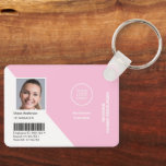 Logo Corporate Pink Employee Foto ID Medewerker Sleutelhanger<br><div class="desc">Professionele Corporate Employee Foto ID Medewerker Lanyards in Roze</div>