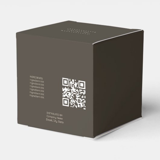 Logo cosmetisch product met Qr-code Bedankdoosjes (Achterkant)