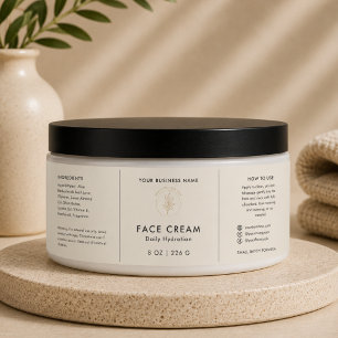 Logo Cosmetische Gezichtscrème Pot Verpakking Labe Waterfles Etiket
