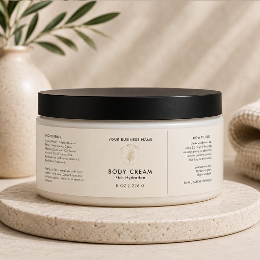 Logo Cosmetische Pot Verpakking Label Waterfles Etiket