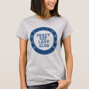 Logo Crazy Cat Lady Club Officiële Shirten T-shirt