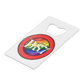 Logo Creditkaart Flessenopener (Voorkant Gekanteld)