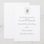 Logo Crest Monogram Casual huwelijksuitnodiging Kaart (Voorkant / Achterkant)