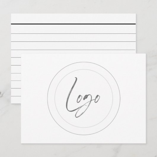 logo cuecards op maat informatiekaartje (Voorkant / Achterkant)