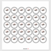Logo Custom Eyes Lashes Beauty Studio Cosmetics Sticker (Vel)