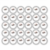 Logo Custom Eyes Lashes Beauty Studio Cosmetics Sticker (Voorkant)