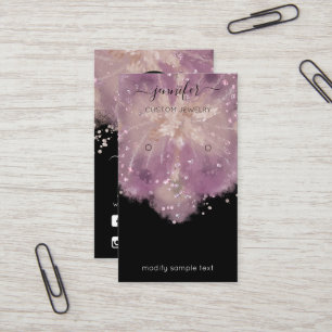 Logo Custom Jewelry Card Social Confetti Floral Visitekaartje