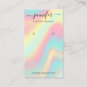 Logo Custom Jewelry Card Social Holographic Visitekaartje