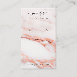 Logo Custom Jewelry Card Social Marble Roos Visitekaartje