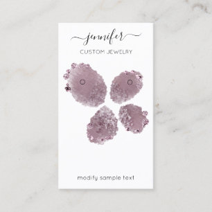 Logo Custom Jewelry Card Social Media Floral Visitekaartje