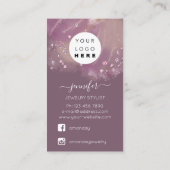 Logo Custom Jewelry Kaart Social Crystals Confetti Visitekaartje (Achterkant)